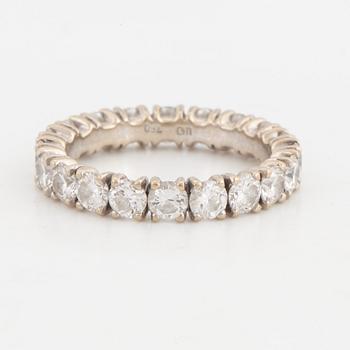 Eternity brilliant-cut diamond ring.