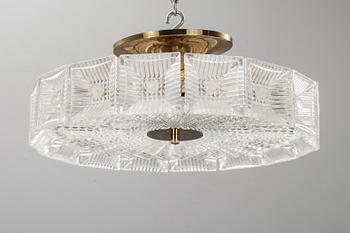 TAKLAMPA, Carl Fagerlund, Orrefors. 1950-tal.