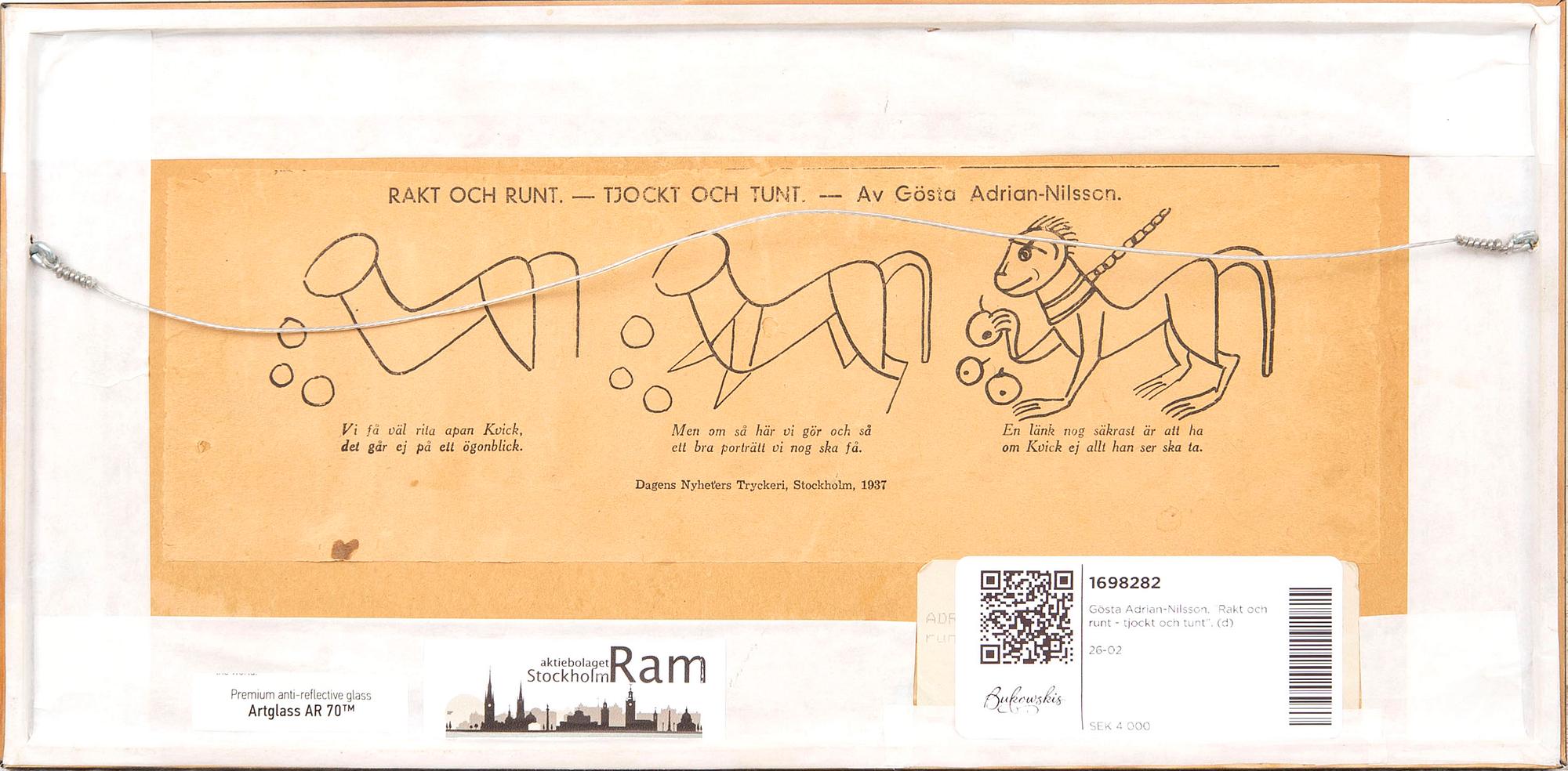 Gösta Adrian-Nilsson, "Straight and round - thick and thin".