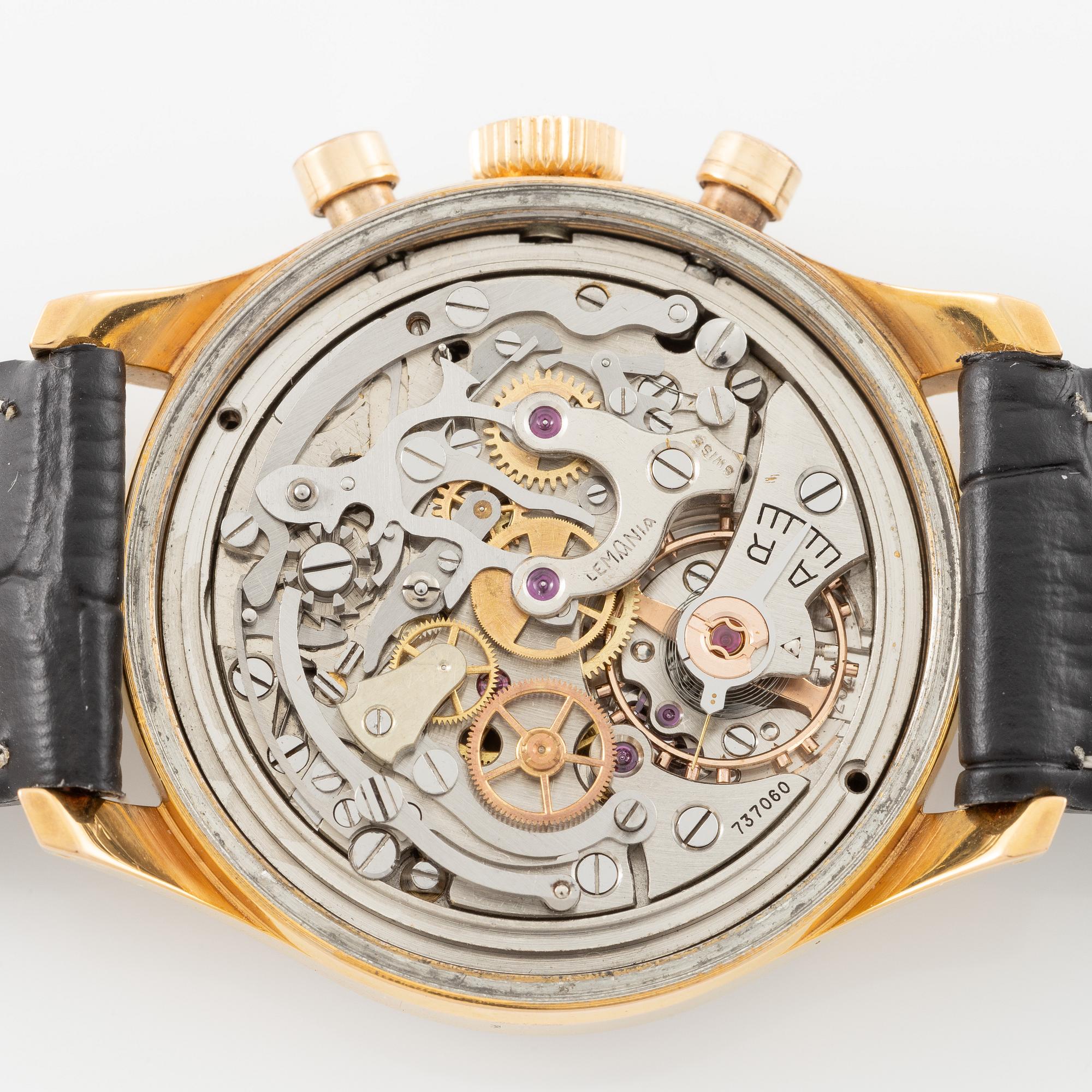 Lemania, "Tropical Dial", kronograf, ca 1960.