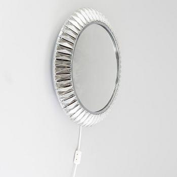 TAKLAMPA med spegel, 1900-talets andra hälft. Höjd ca 10 cm.