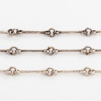 Halsband, 2 st och armband, sterlingsilver. Lapponia 1978 och 1982.