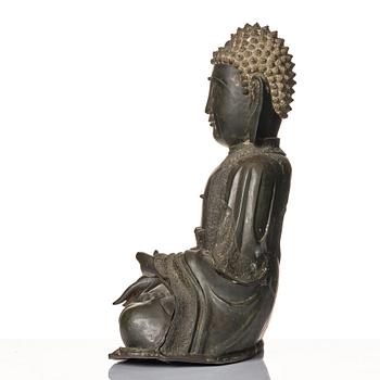 Shakyamuni Buddha, brons. Mingdynastin (1368-1644).
