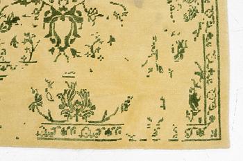 Rug, India, wool and silk with bamboo, approx. 230 x 173 cm.