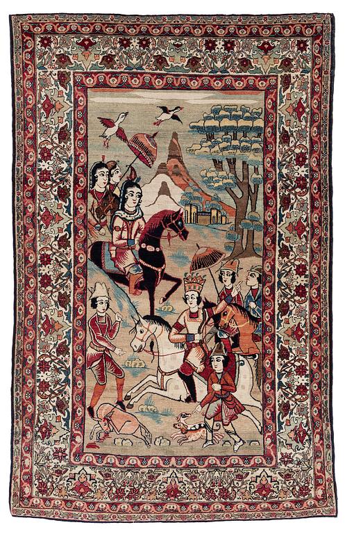 Matta, antik Kirman Laver, södra Persien, ca 210 x 136 cm.