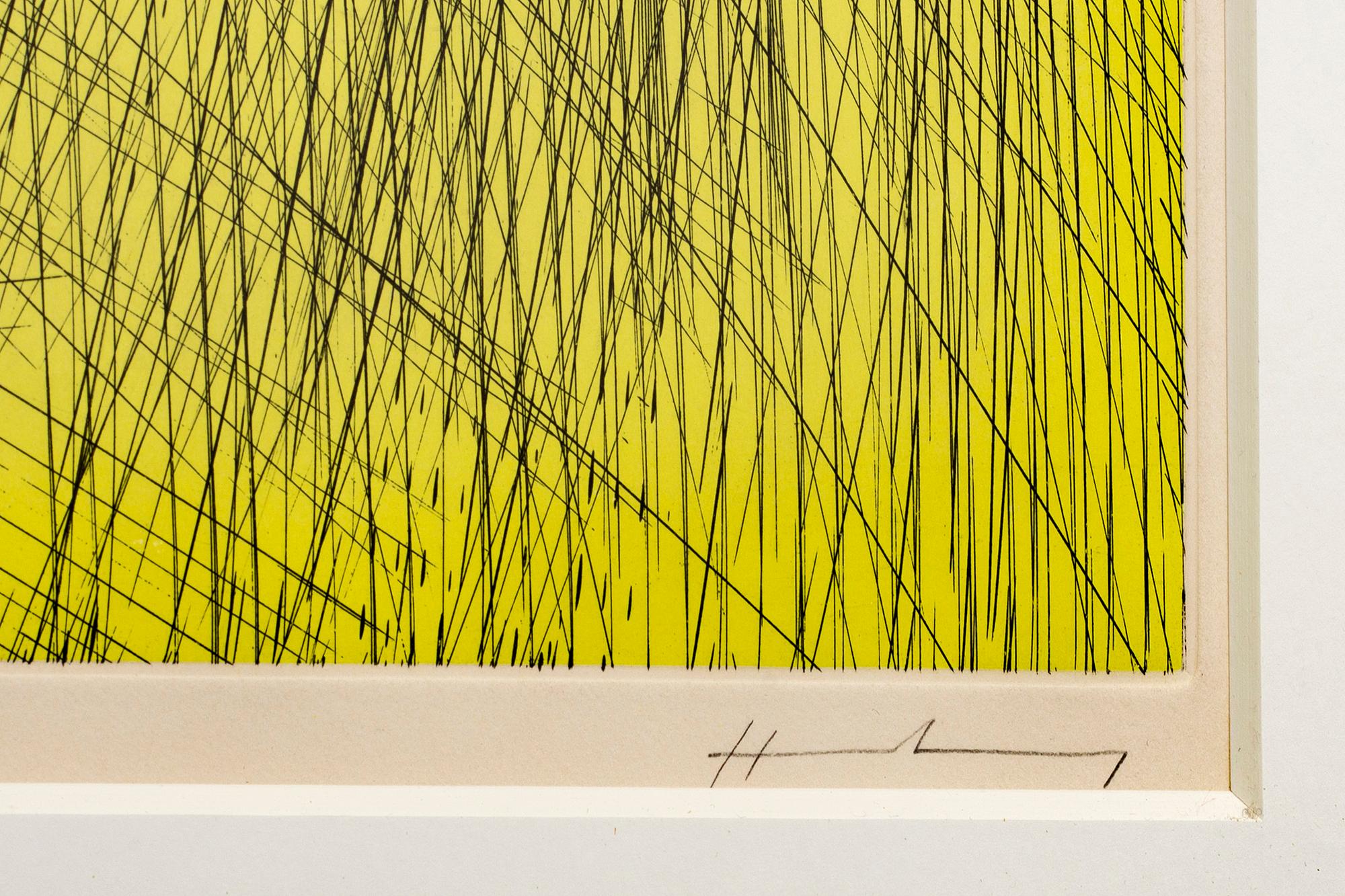 HANS HARTUNG, a colour etching, signed and numbered.