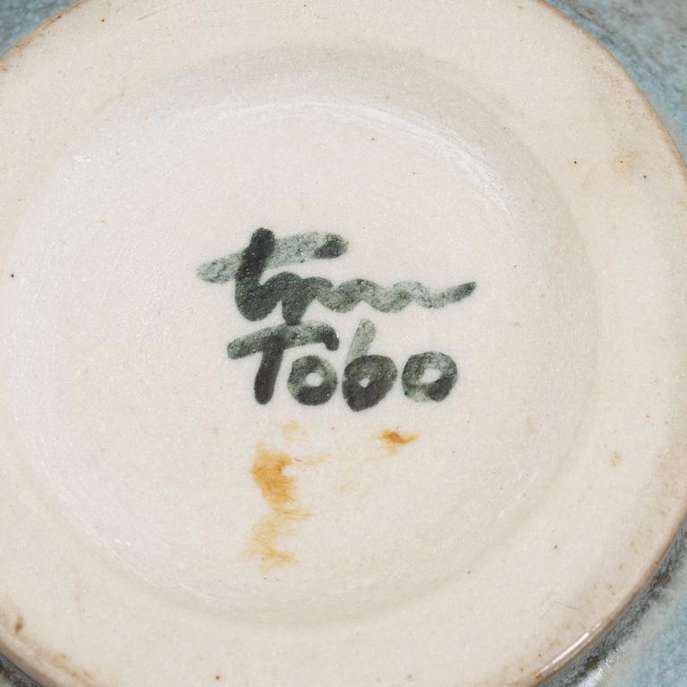 Erich & Ingrid Triller, A stoneware bowl and vase, Tobo.