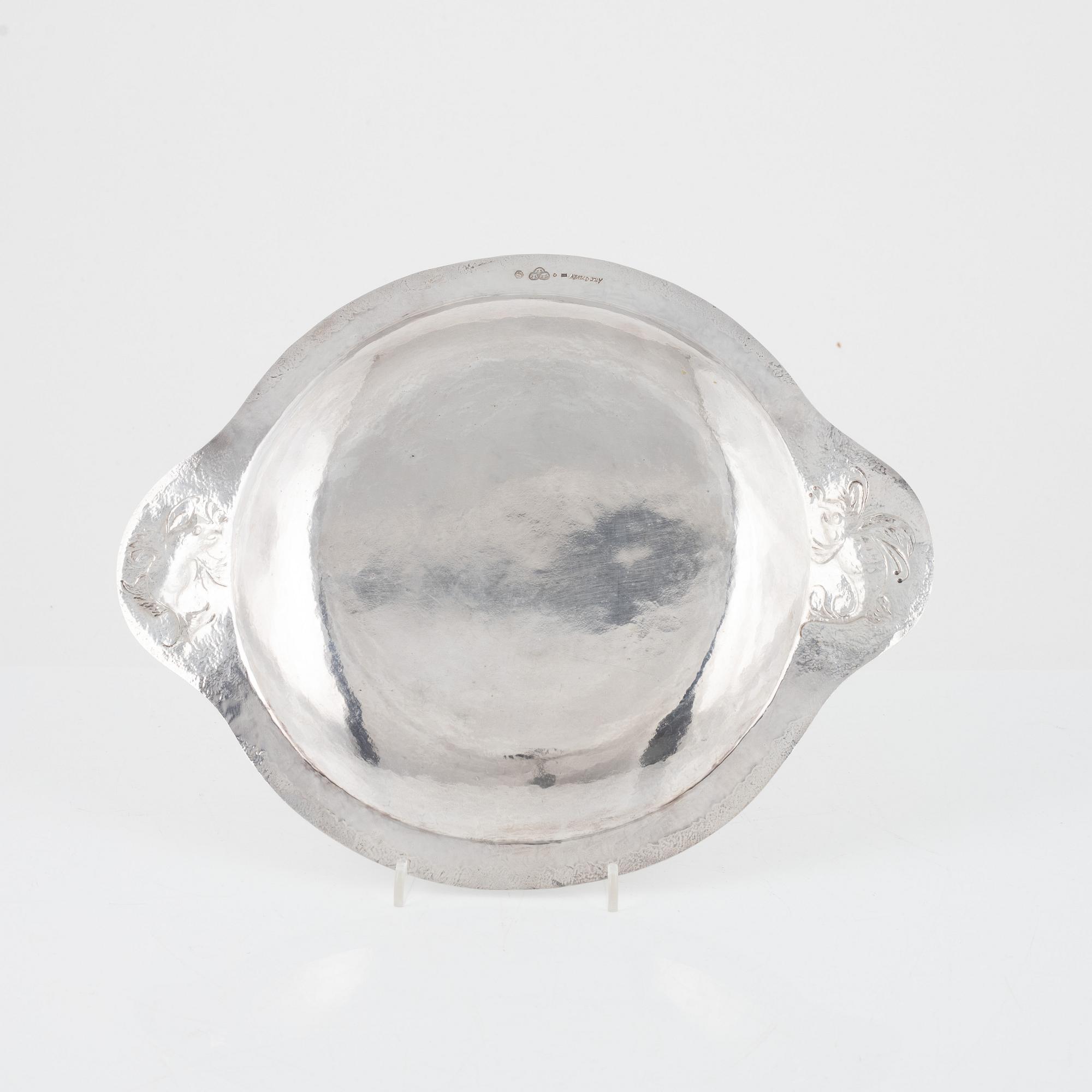 A Swedish Silver Dish, mark of Atle Sylvén, Stockholm 1938.