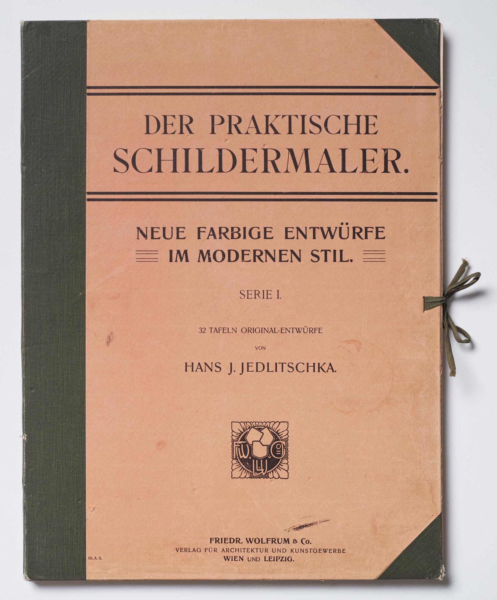 Three volumes of plates."Neue Schriften und Firmenschilder", "Der Praktische Schildmaler" och "Der Praktische Decoration.