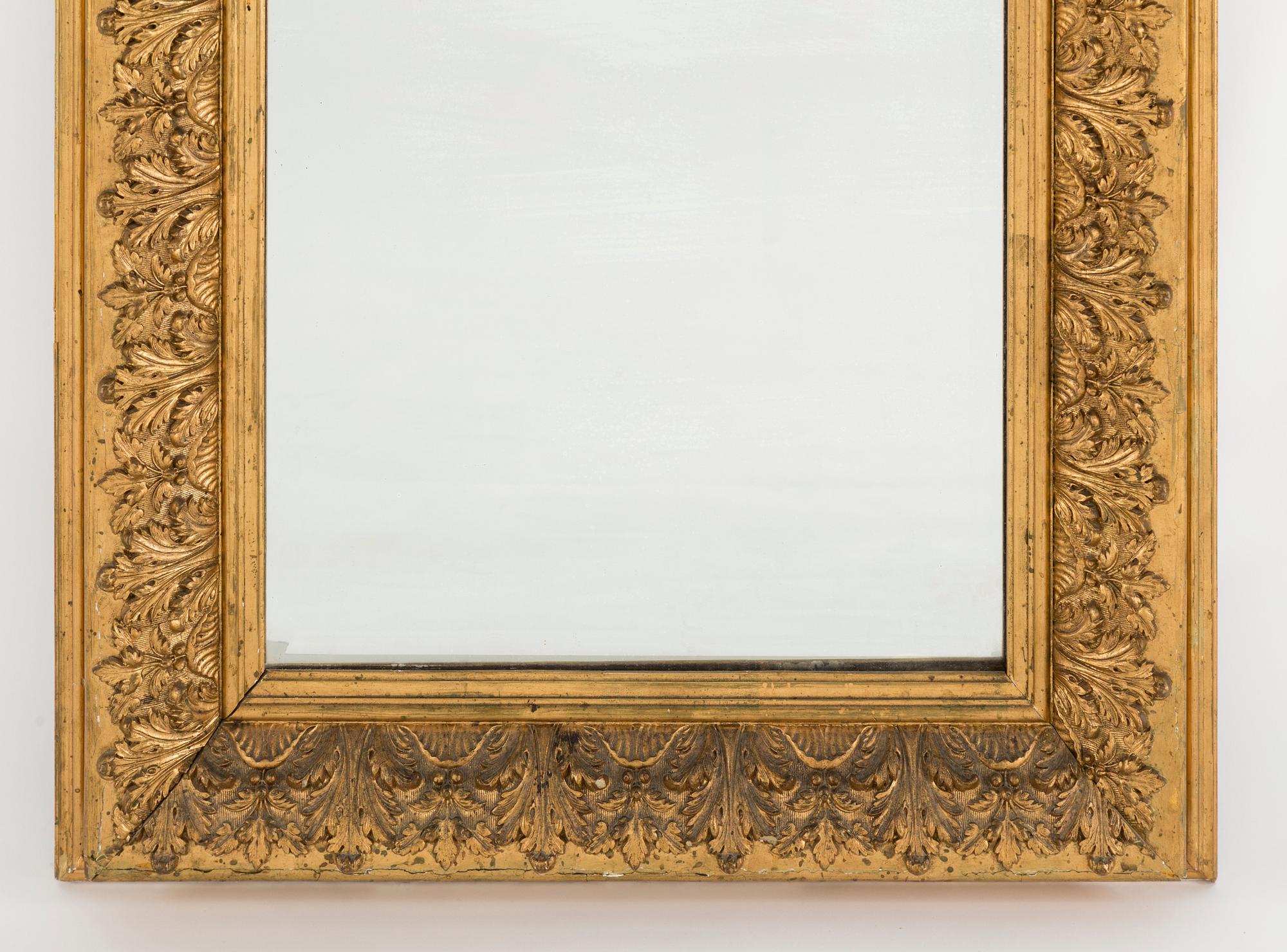 A second half of the 19th century mirror and console table.