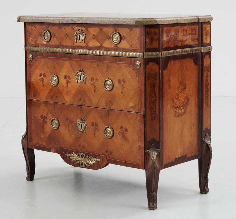 A Gustavian late 18th Century commode attributed to J. Hultsten.