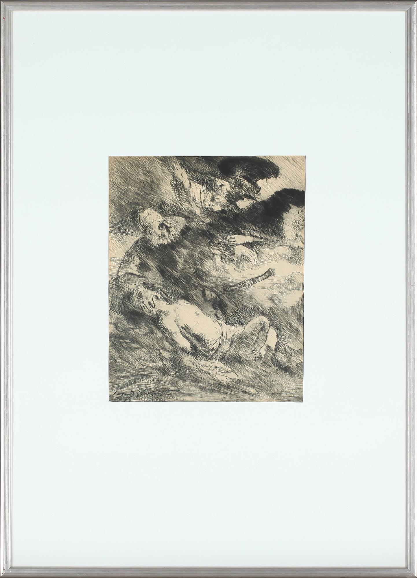 LOVIS CORINTH, troligen etsning, signerad i plåten.