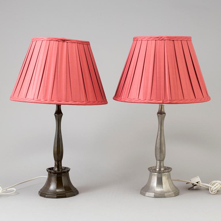 2 table lamps by Just Andersen, Denmark 1920´/30´s.