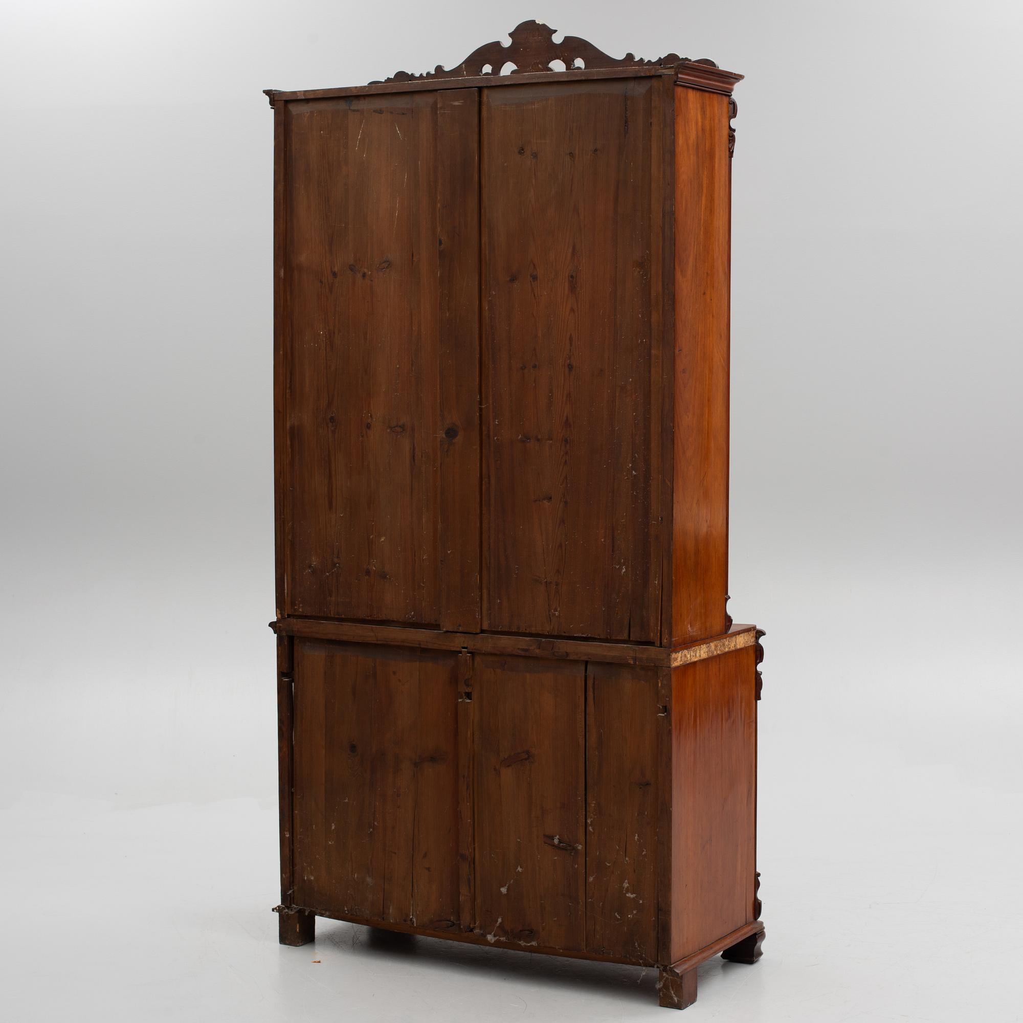 A two-part book cabinet, second half of the 19th century.