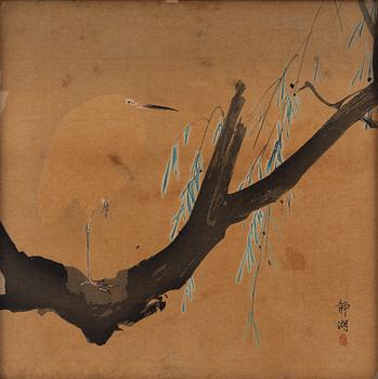 Okuhara Seiko, "Heron and willow".