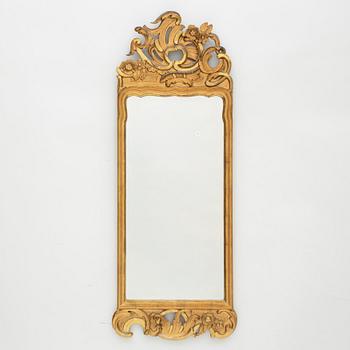 A Rococo style mirror, Anton Wahledow, Kalmar, 1912.