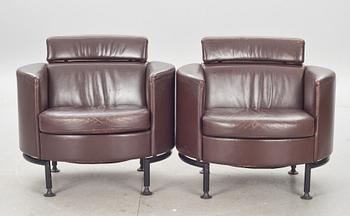 FÅTÖLJER, ett par, Karl-Erik Ekselius, JOC, Vetlanda, 1900-talets andra hälft.