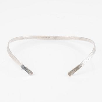 Necklace, silver, steel, Jan Eve Stengård, Gotland.