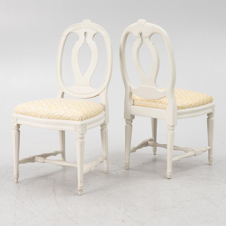 Stolar, 11 st, gustaviansk stil, Bröderna Sylvén, 1900-talets andra hälft.