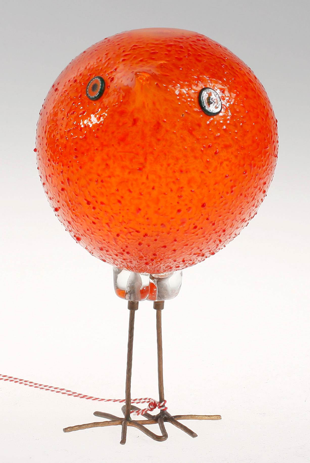 SKULPTUR, glas, "Pulcino", Peter Pelzel, Vistosi, Italien.