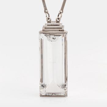 150. Wiwen Nilsson, hängsmycke med bergkristall, Lund 1942, sterling.