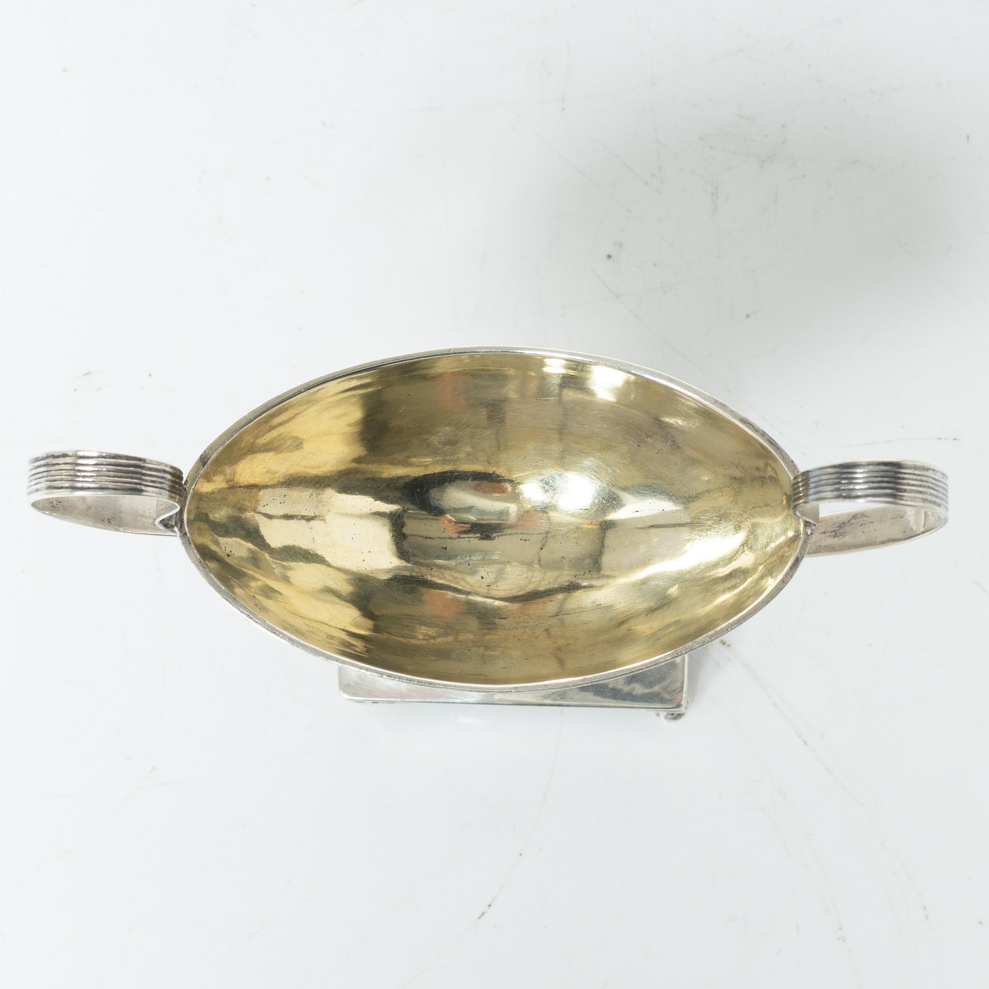 Johan Henrik Lampa, saltkar, ett par, silver, Stockholm 1810.