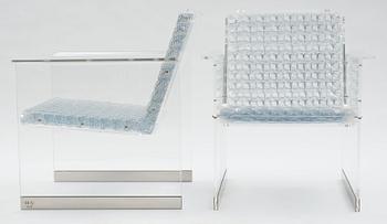 A pair of Arne Rickardt armchairs, 'Pascal', Dux 2002.