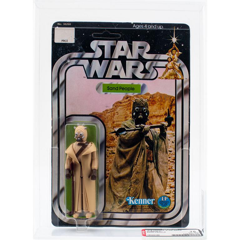 STAR WARS, Sand People, 12 back-c, AFA 75 EX+/NM, Kenner 1978.