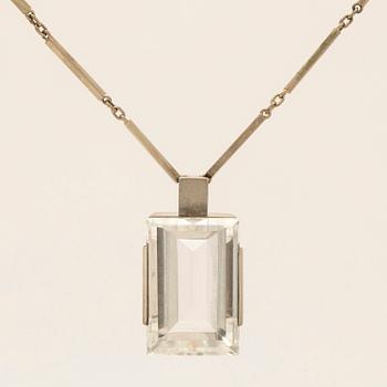 Ateljé Stigbert, Necklace with rock crystal and bracelet, sterling silver, 1949.
