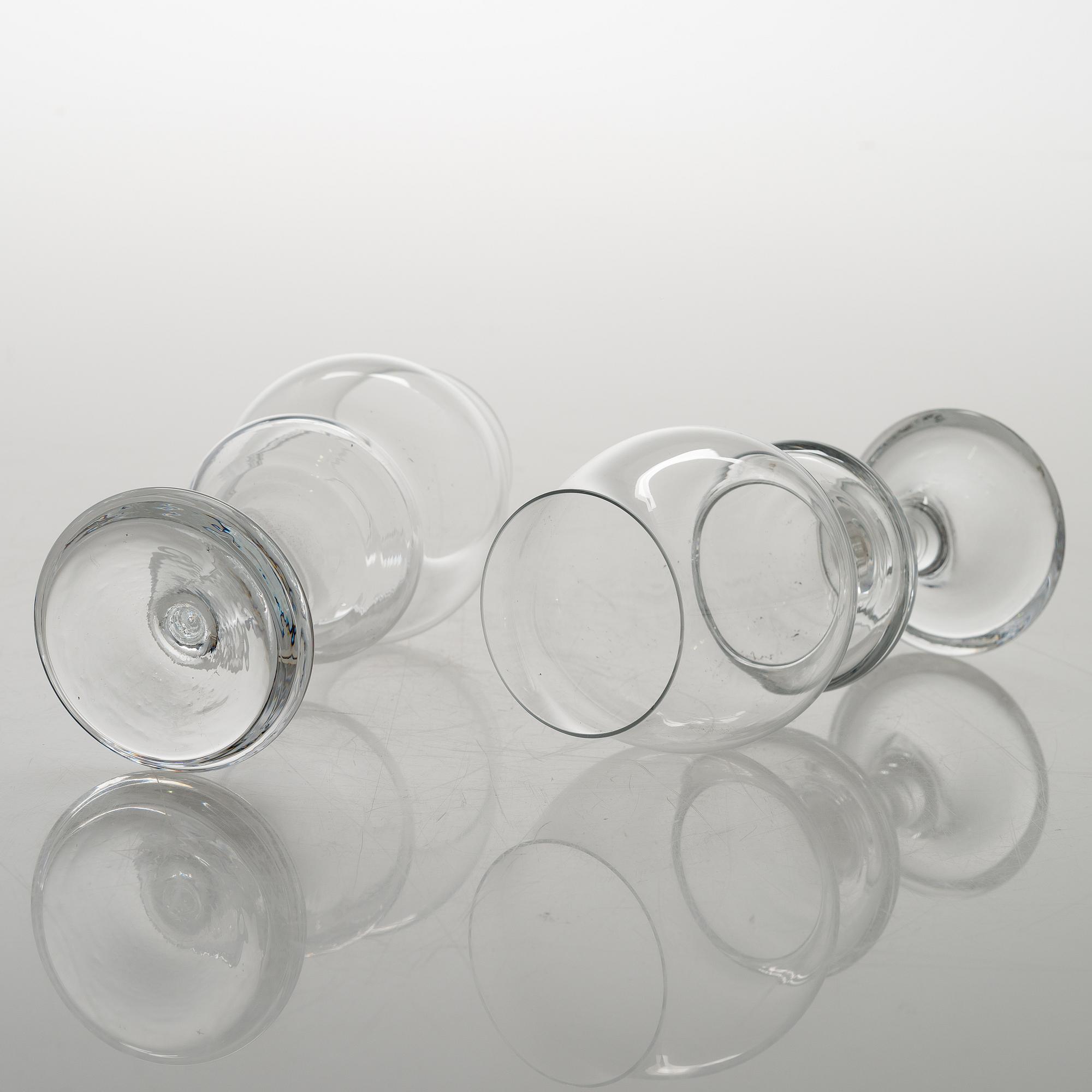 TIMO SARPANEVA, set of 9+2 'Lokkiluoto' (Seagull rock) drinking glasses for Iittala.