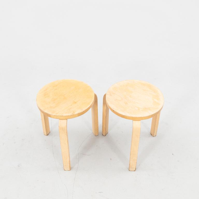 Alvar Aalto, set of 4 stools model 60 Artek, second half of the 20th century.