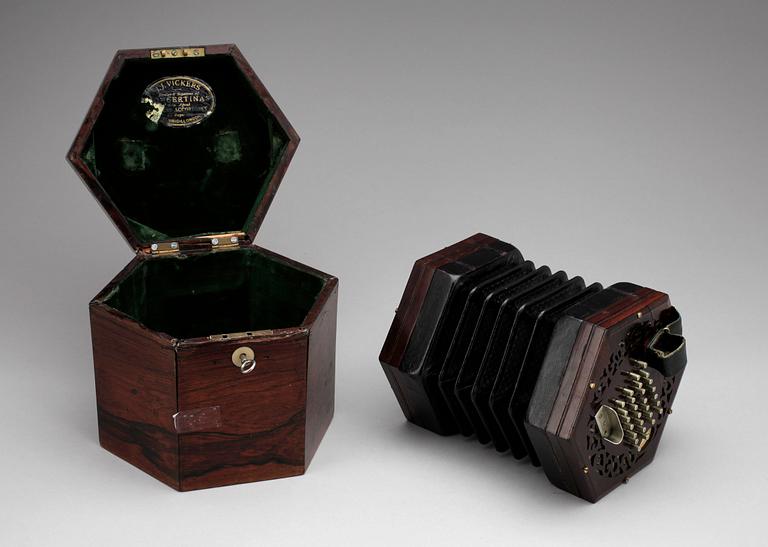 CONCERTINA, C. Wheatstone, London, England 1851.