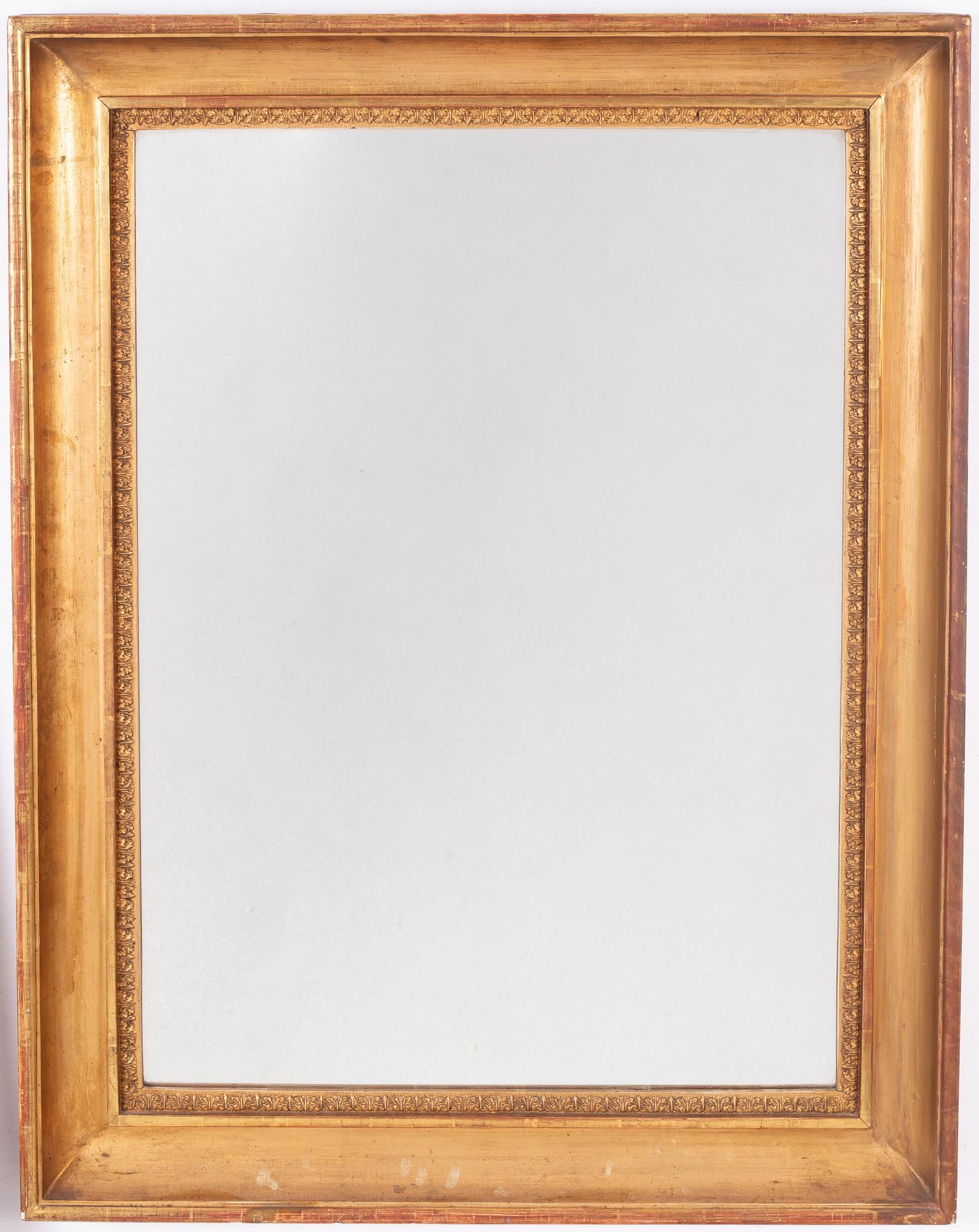 Mirror, 19th-century frame with later mirror glass.