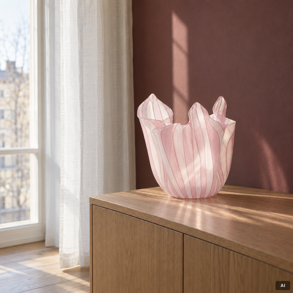 Paolo Venini & Fulvio Bianconi, a 'Fazzoletto' vase, Venini, Murano, Italy.