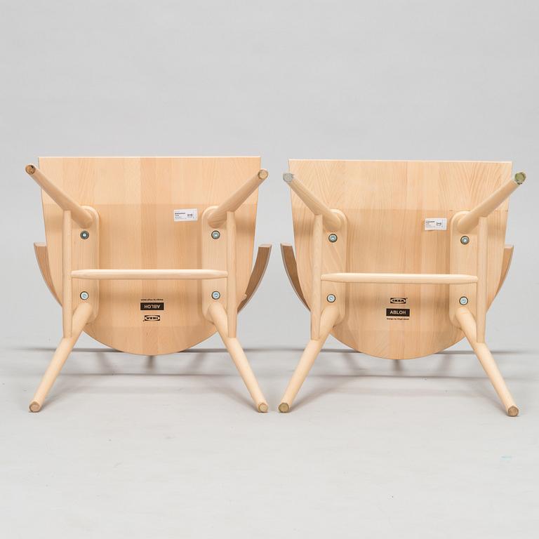 Virgil Abloh, stolar, 4 st, "Abloh", modell 499 ur Markerad-kollektionen IKEA, 2019.