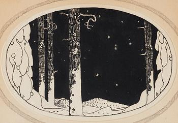 346. John Bauer, "Vinternatt" (Winter night).