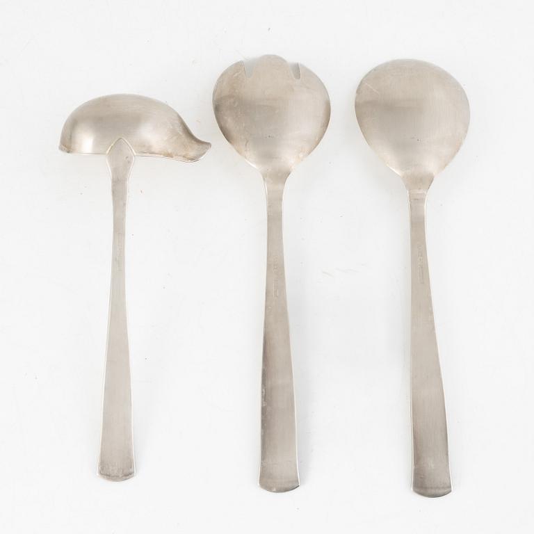 Jacob Ängman, bestickuppsättning, 98 delar, silver, "Rosenholm", Guldsmedsaktiebolaget, Stockholm 1960-80-tal.