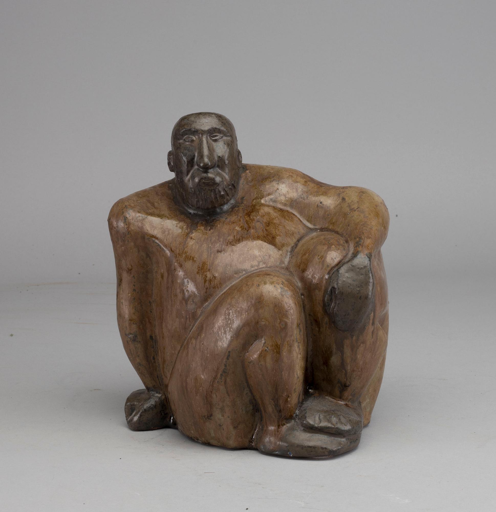 ÅKE HOLM, skulptur, stengods, signerad.