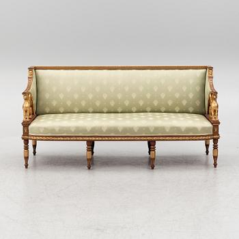 An Empire style sofa, first half of the 20th century.