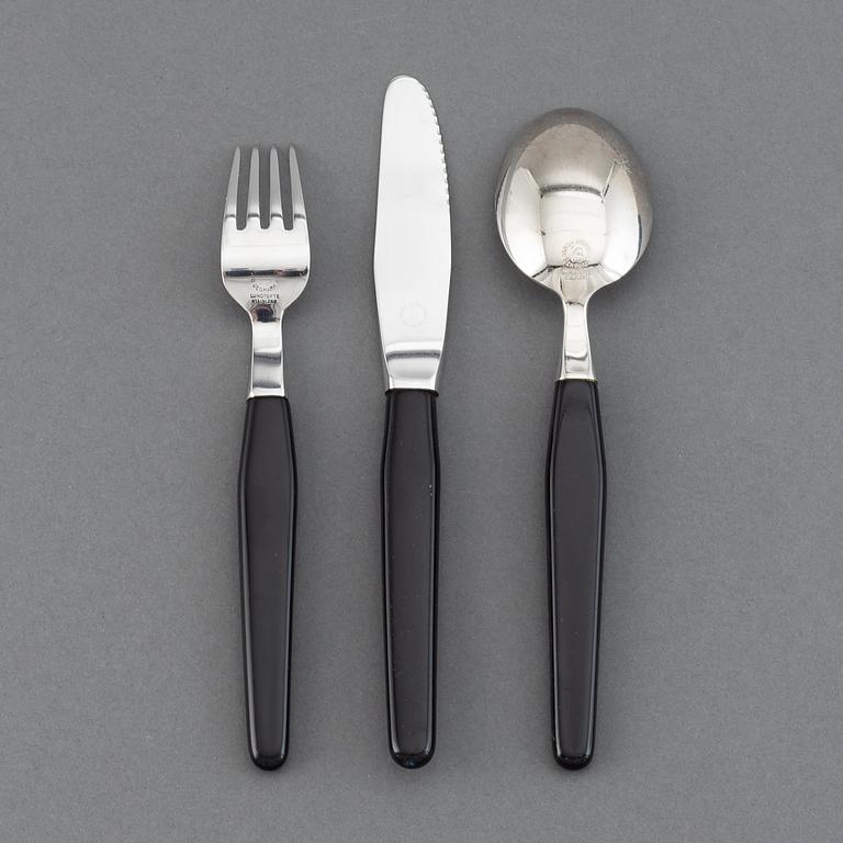 Sigvard Bernadotte & Acton Björn, a 'Scanline' part cutlery, Dansk Knivfabrik, Lundtofte (22 pc).