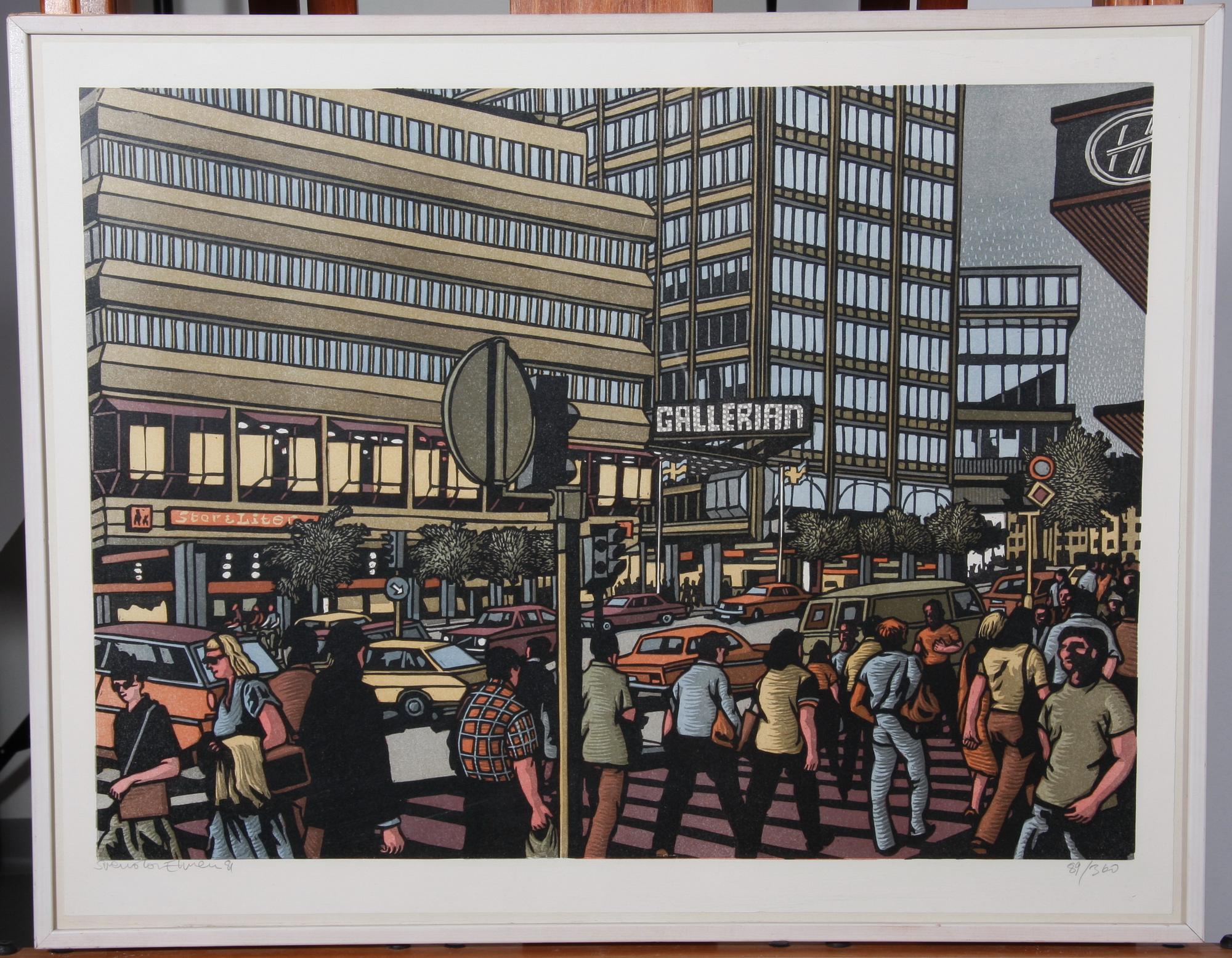 PARTI GRAFIK, 2 delar. Bl a Svenolov Ehrén. Sign o numr.