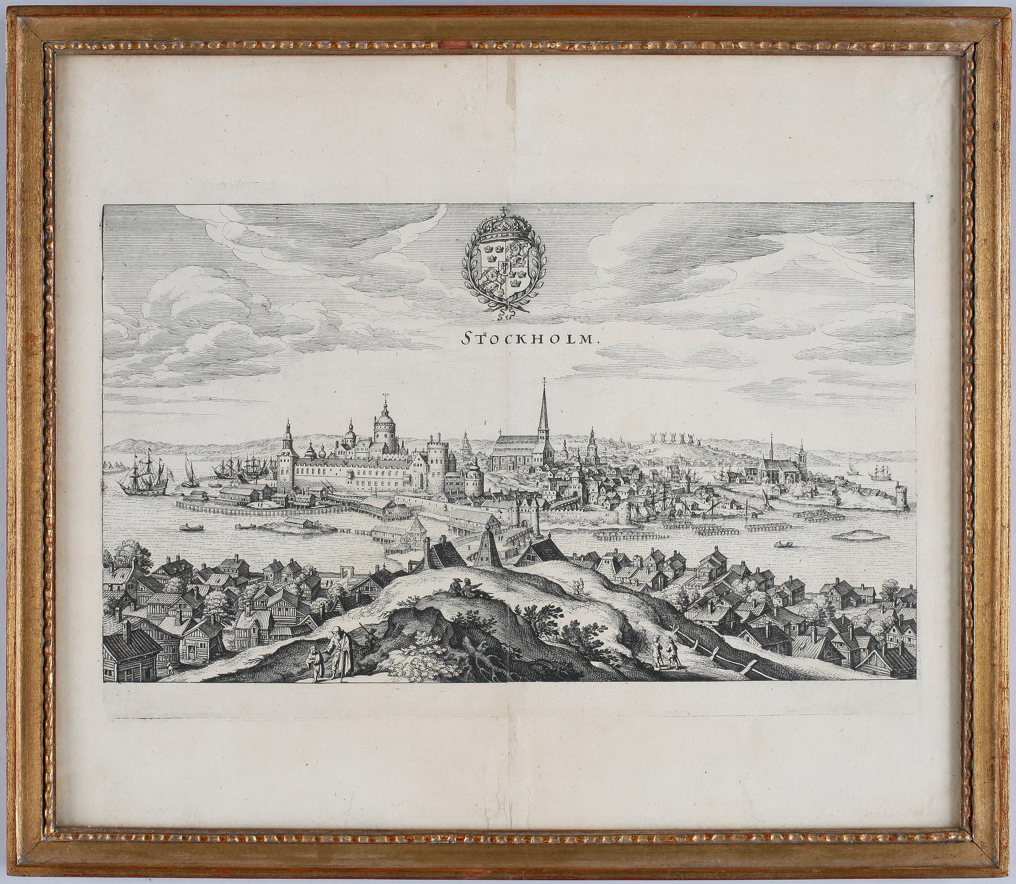 KOPPARSTICK, 2 st, bl a Johannes van den Aveelen, dat 1713.