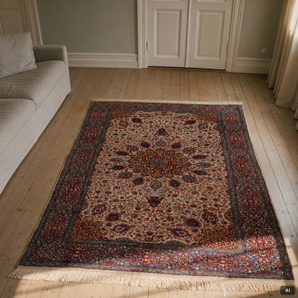 Carpet, Pakistan ca 240 x 137 cm.