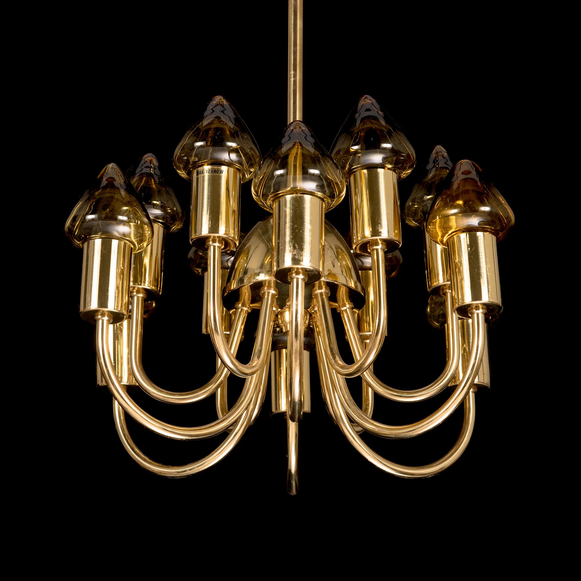 Hans-Agne Jakobsson, A Swedish ceiling lamp model T 808 from Markaryd. Height 80 cm.