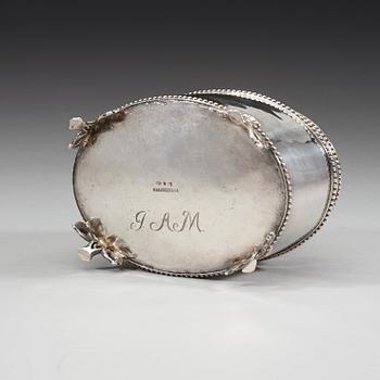 A Swedish 18th century silver sugar-box, marks of Johan Malmstedt, Göteborg 1787.