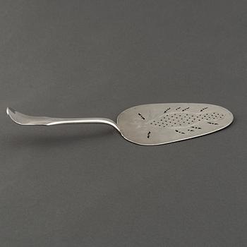 Sandwich-/Fiskspade, silver, Jacob Möinichen, Köpenhamn 1776. Rokoko.