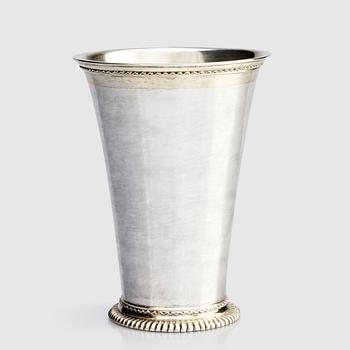 A Swedish early 18th century parcel-gilt silver beaker, mark of Arnold von der Hagen, Norrköping (active 1695-1740).