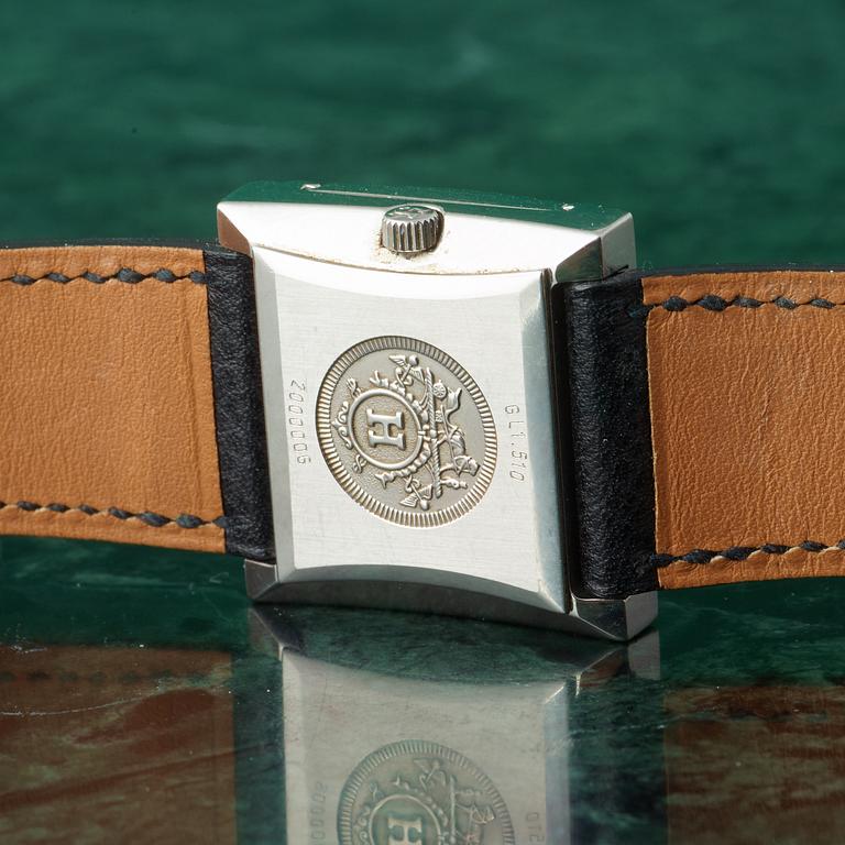 HERMÈS, Paris, wristwatch, 25 x 25 mm, with cover,.