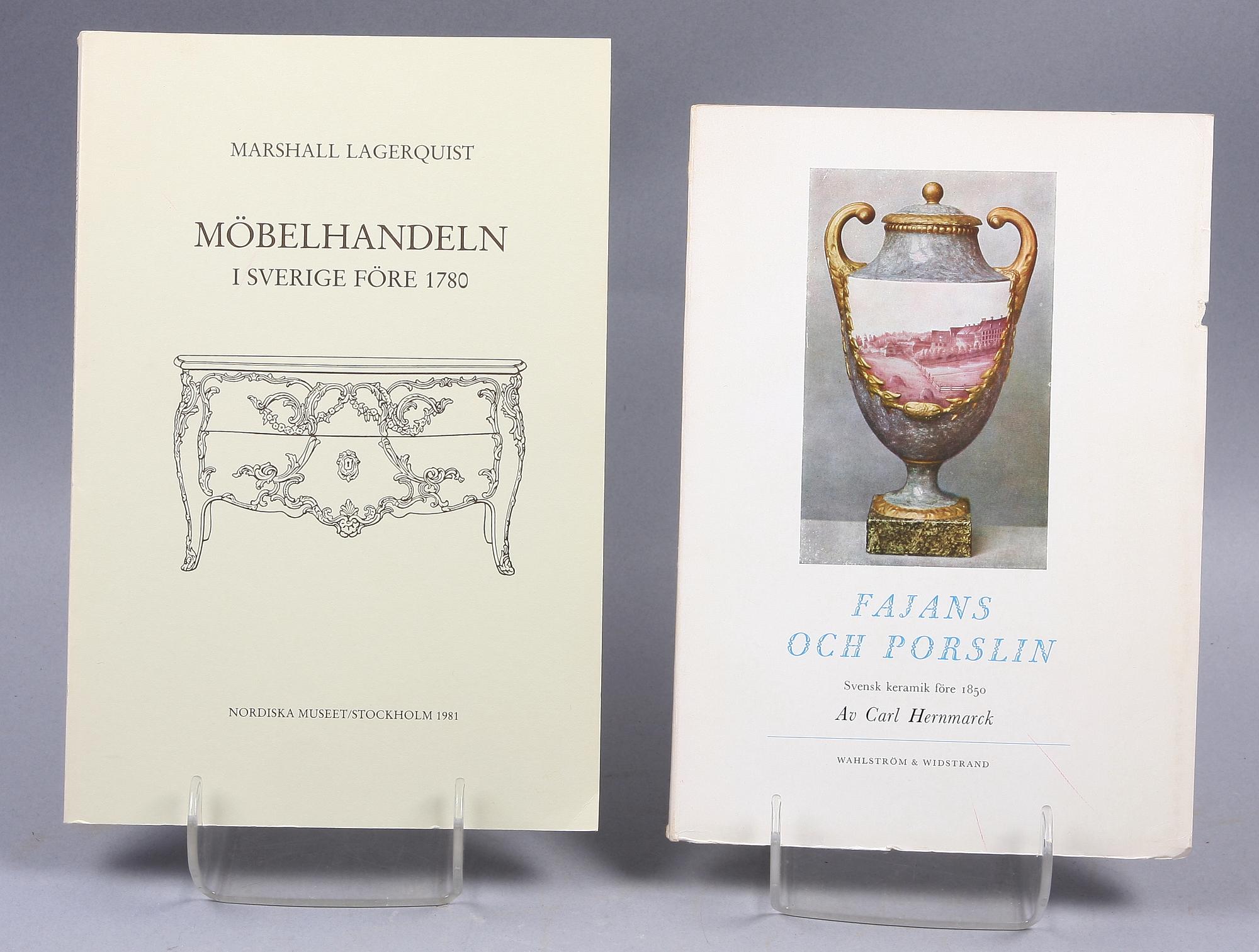 BÖCKER,  5 st, konsthantverk- och möbellitteratur.