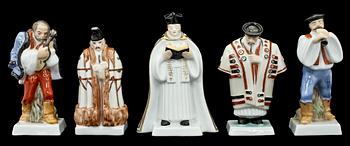 FIGURINER, 15 st, porslin, Herend, Ungern, 1900-talets andra hälft.